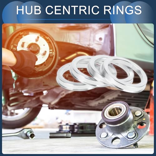 Hub Centric Rings, 57.1mm ID to 72.6mm OD Vehicle Wheel Hubrings Aluminum Alloy, 4 Pcs - size: 57.1mm to 72.6mm