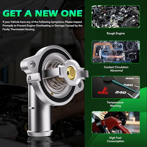 Aluminum Engine Coolant Thermostat Housing Assembly fit for Chryaler Dodge - size: 902-3035
