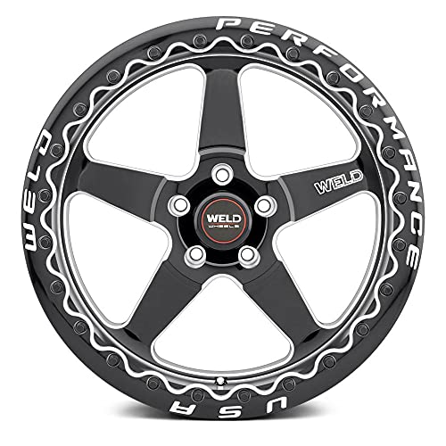 Weld S904 17x10 Ventura Beadlock 5x114.3 ET00 BS5.50 Gloss BLK MIL Dia 78.1