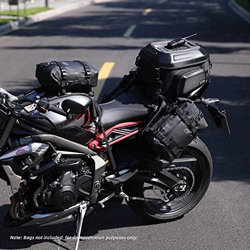 Rhinowalk Motorcycle Saddle Bag/Tail Bag/Seat Bag Universal Saddle Bag Mounting Base - size: Rear Seat Double Saddle