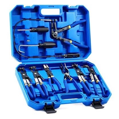 OMT 9pcs Hose Clamp Pliers for Fuel Oil & Water Hoses - color: Blue