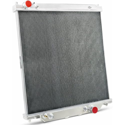 Aluminum Radiator For 2003-07 Ford F250 F350 F450 6.0L Super Duty Upgraded - size: 2-Row Radiator w/CNC Cap