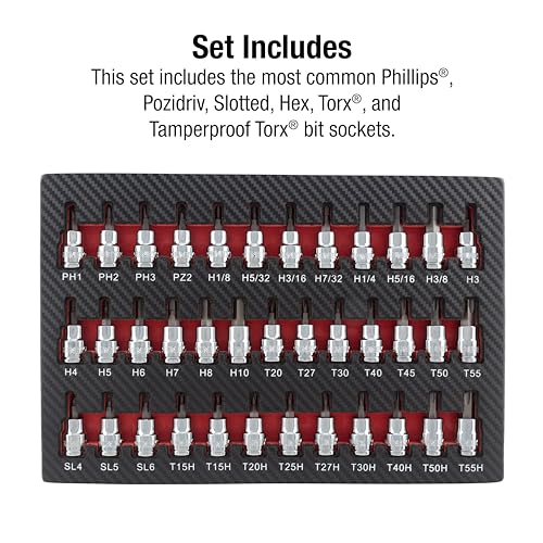 Sunex 9737 37 Pc. 3/8" Drive Bit Socket Set - size: 37 Pc. 3/8" Drive Bit Socket Set