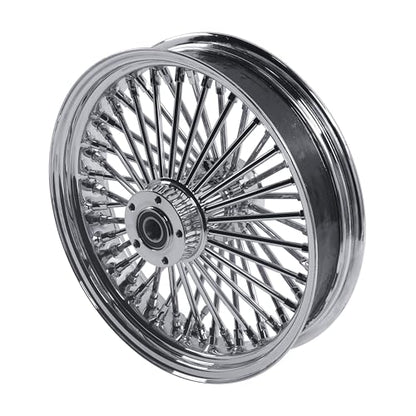 FatFlex 16" Rear Wheel Chrome Fat Spokes 3.5" Rim - color: 16" x 3.5" Chrome+Chrome+Chrome