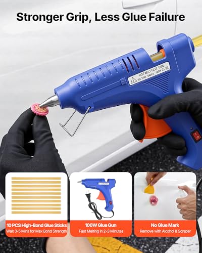 VEVOR Dent Puller Kit, 116 PCS Paintless Dent Repair Kit with Remover Tools, Golden Lifter & Glue Tabs for Car Dents, Door Ding Repair - size: 116PCS