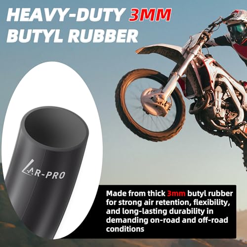 AR-PRO 2-Pack 2.50/3.00-18 Heavy-Duty Motorcycle Inner Tubes, 3mm Butyl Rubber with TR4 Valve Stem, Fits 80/90-18 80/100-18 90/90-18 Tires for Dirt Bike, Enduro, Dual Sport & Off-Road - size: 2.75/3.00-18", TR4 Valve