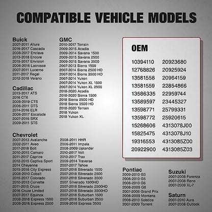 BDFHYK Upgrade TPMS Sensor 2006-2020 GM 315Mhz Tire Pressure Monitoring Sensor Compatible for Chevy Silverado GMC Cadillac Buick Pontiac Replace#13598771 13598772 13586335 13581558 4 Pack - style: 13598772