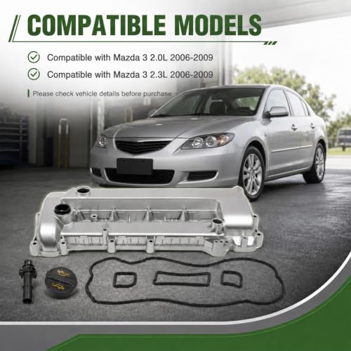 Valve Cover Compatible with mazda 3 2.0L 2.3L 2006-2009