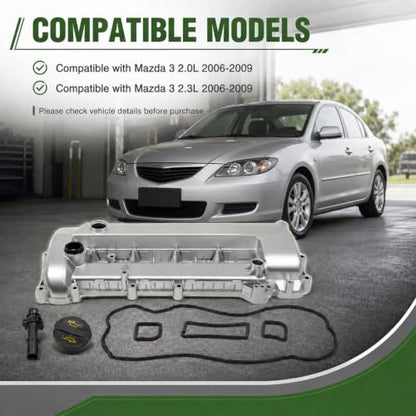 Valve Cover Compatible with mazda 3 2.0L 2.3L 2006-2009