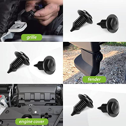 Frokom Automotive Door Panel Clips 9mm Hole Size Fasteners Push Pins Retainers for Ford GT/Bronco/Taurus/Dodge Ram/Jeep Wrangler-25pcs - size: 9mm 25 PCS Car Clips