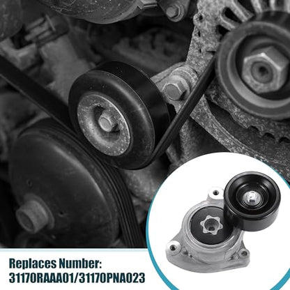 uxcell Drive Belt Tensioner Pulley Assembly for Honda Accord 2003-2007 for Honda Civic CR-V for Acura TSX CSX RDX ILX AC Serpentine Belt Tension No.31170RAAA01/31170PNA023