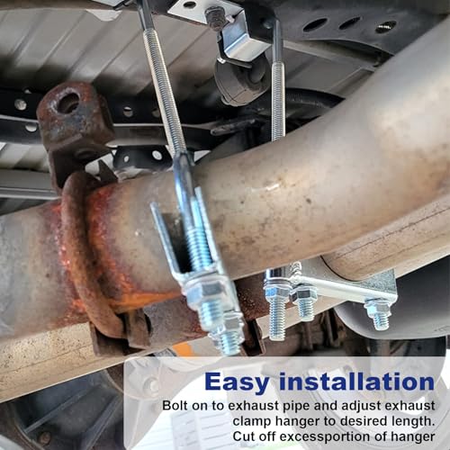 3" Universal Exhaust Clamp with Hanger,Made of Heavy-Duty Steel Clamp with Rear Muffler Hanger Exhaust Pipe,Exhaust System Hanger Car Truck Exhaust Pipe,2PCS (1Pcs 3 Inch) - size: 1Pcs 3.0 Inch