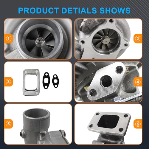 T04E T3/T4 Turbocharger Kit For 1.5L-5.0L Oil Cooled Turbo Engine