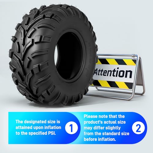 24x8-12 ATV UTV Tires,6PR All-Terrain Tire,Tubeless,Pack of 2 - size: 24x8x12