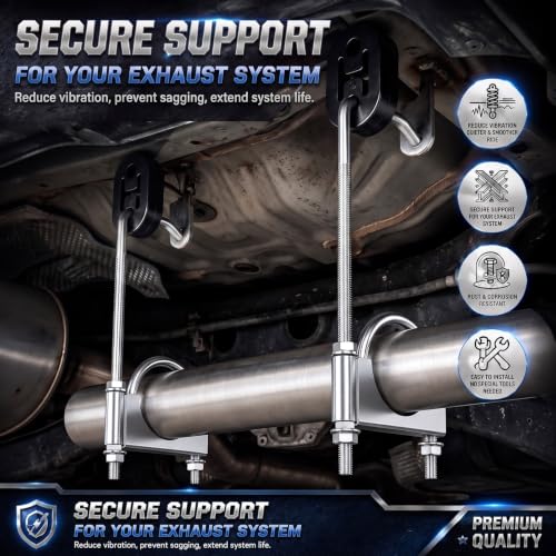 2 Pcs 2.5" Exhaust Hangers, Universal Muffler Hangers