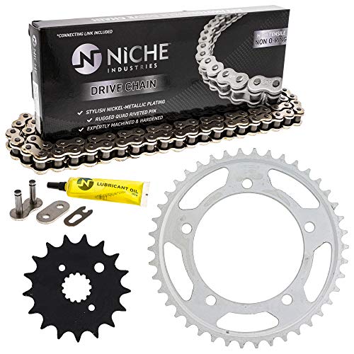 NICHE Drive Sprocket Chain Combo for Suzuki GSXR1000 GSXR1000Z Front 17 Rear 42 Tooth 530HZ Standard 110 Links - size: Standard Chain