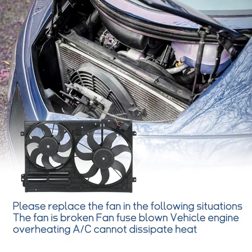 Radiator Cooling Fan Replacement for Jetta A3 CC Beetle 1.8L 1.9L