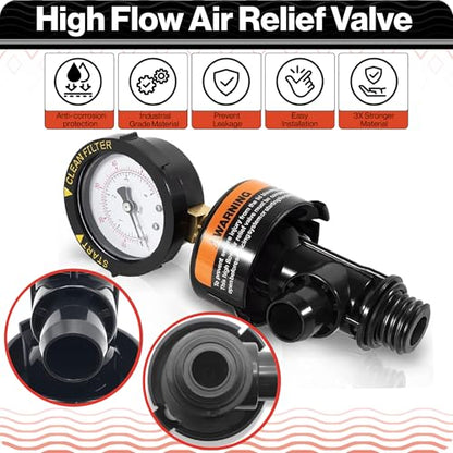 Swimables 98209800 Air Relief Valve Compatible with Pentair Pool Filter | Compatible with Pentair Pool Products FNS, Clean and Clear, Quad DE and 2000/4000 Series Filters - style: Air Relief Valve