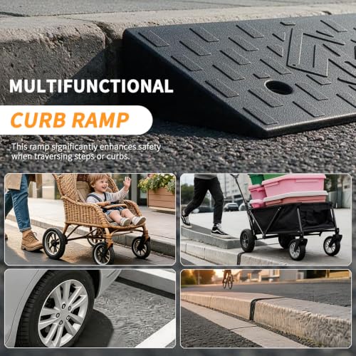 Curb Ramps for Driveway 2.8 Inch Rise 2 Pack - size: 2.8''Height