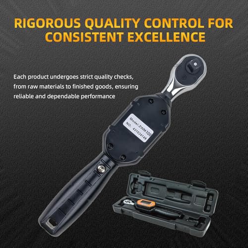 Digital Torque Wrench, 73.7 Ft.lbs/3-100 N.m, 1/2 in Drive Rachet Torque Wrench with Buzzer & LED Indicator Four Units of Measure Torque Wrenches Digital - size: 1/2-100 Nm
