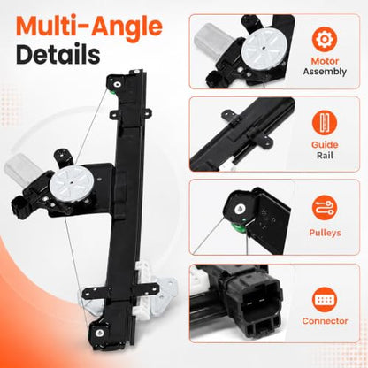 Power Window Regulator w/Motor Compatible with Sentra 2013-2019 - style: Front Passenger Side