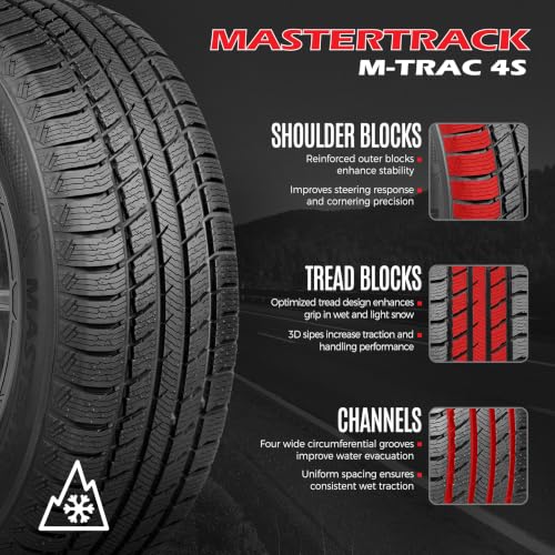 4 Sets Mastertrack M-TRAC 4S Passenger 215/60R16 99VXL 3PMSF Touring Tires - size: 215/60R16
