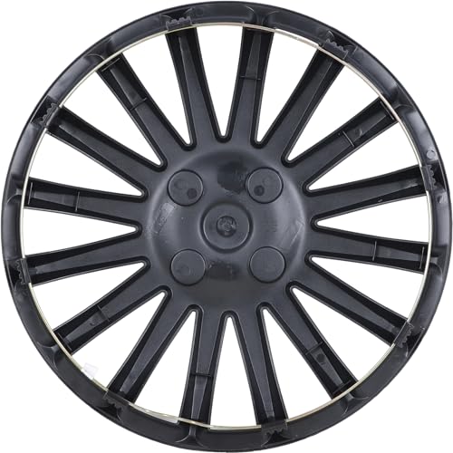 15 Inch Wheel Hubcaps Replacement - Black & Red Lacquer - color: 5019-Black & Red-15