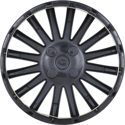 15 Inch Wheel Hubcaps Replacement - Black & Red Lacquer - color: 5019-Black & Red-15