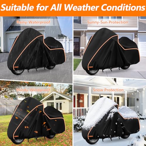 Motorcycle Cover for Honda Gold Wing GL1800 Tour 2001-2025 with Top Box - size: for Honda GL1800/Gold Wing