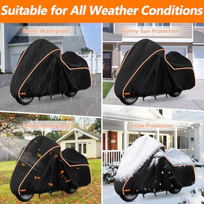 Motorcycle Cover for Honda Gold Wing GL1800 Tour 2001-2025 with Top Box - size: for Honda GL1800/Gold Wing