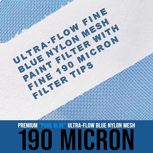 TCP Global - 190 Micron Filter Tips Ultra-Fine Paint Strainer (50 Pack) - style: 190 Micron (Pack of 50)