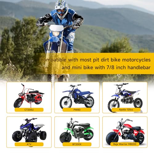 HIAORS 7/8" Mini Bike Throttle Cable Handle Grips Assembly Kit Compatible with Coleman CT200U BT200X CC100X Predator 212cc Baja Warrior MB200 MB165 Motovox CRF50 SSR Apollo Pit Dirt Bike Parts (Blue) - color: Blue