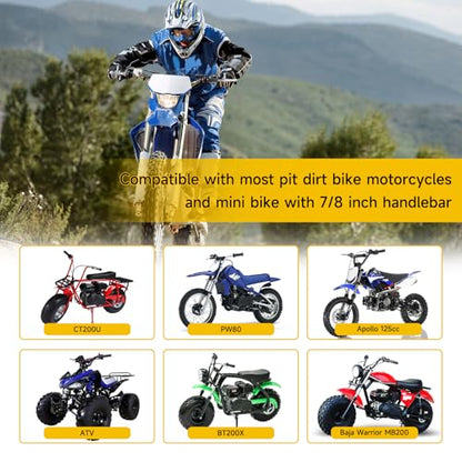 HIAORS 7/8" Mini Bike Throttle Cable Handle Grips Assembly Kit Compatible with Coleman CT200U BT200X CC100X Predator 212cc Baja Warrior MB200 MB165 Motovox CRF50 SSR Apollo Pit Dirt Bike Parts (Blue) - color: Blue