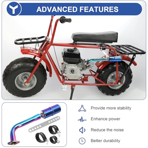 YOXUFA Exhaust Muffler Pipe for Predator 212 224 Coleman CT200U Minibike