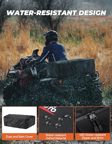 KEMIMOTO ATV Bag, 74L Large ATV Cargo Bag with Cooler Bag, Water-resistant