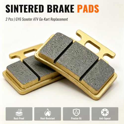 Minho Motorcycle Front Disc Brake Pads Compatible with Chinese GY6 Scooter JOG Taotao 150 long style go kart Gy6 49cc 50cc 125cc 150cc 200cc 250cc ATV Dirt Bike Pit Bike Roketa TaoTao Baja Sun - style: 011