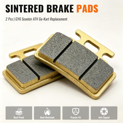 Minho Motorcycle Front Disc Brake Pads Compatible with Chinese GY6 Scooter JOG Taotao 150 long style go kart Gy6 49cc 50cc 125cc 150cc 200cc 250cc ATV Dirt Bike Pit Bike Roketa TaoTao Baja Sun - style: 011