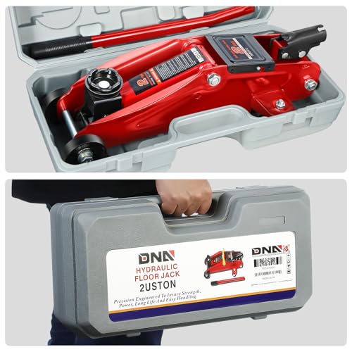 DNA MOTORING 2 Ton Low Profile Hydraulic Floor Jack, Red, 4000 lbs Capacity - color: Red, style: 2 ton