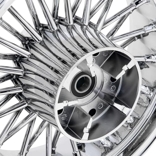 TOFR 16x5.5 Fat Spokes Rear Wheel Rim For Harley Touring Baggers 2009-2025 - color: Chrome, size: Rear:16x5.5