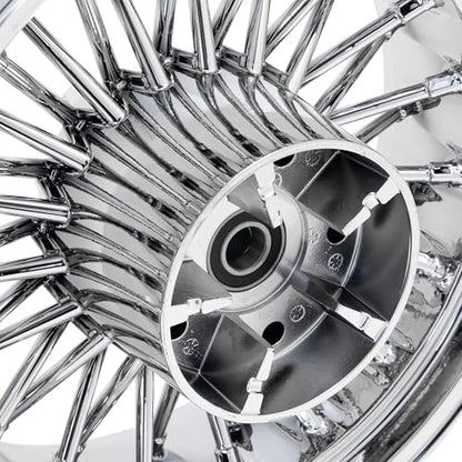 TOFR 16x5.5 Fat Spokes Rear Wheel Rim For Harley Touring Baggers 2009-2025 - color: Chrome, size: Rear:16x5.5