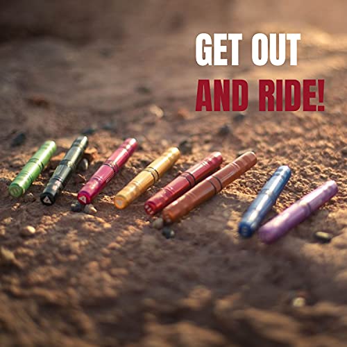 KOM Cycling Tubeless Tire Repair Kit for Bikes 8 Colors! Fixes Mountain Bike and Road Bicycle Tire Punctures - color: Black
