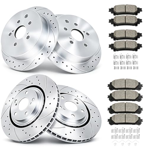 Acinoparts Front & Rear Brake Kit for 2010-2015 Lexus RX350 2010-2015 - size: ABK00601