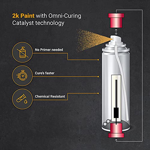 ERA Paints For Chevrolet Orange Engine Paint With Omni-Curing Catalyst Technology - 2K Aerosol Glossy Finish With High Temp Resistance And Extreme Durability Against Color Fade And Chemicals Like Brake Fluid - color: Orange 2K Spray Paint Only