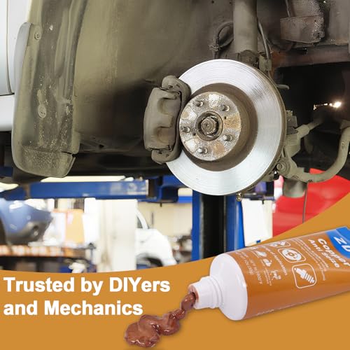 ZDBB Copper Anti-Seize Lubricant Anti Seize Compound for Spark Plugs, Brake Pads, Thread and Nuts Automotive High Temp Antiseize Grease Copper Paste with Brush Top Bottle,8oz - color: Copper Anti-Seize Lubricant, size: 8 oz (1-Pack)