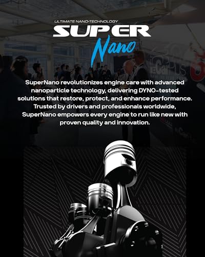 Pro Oil Additive for Car Engine - SuperNano Engine Remetalizer - Engine Flush with Advanced Nanoparticle Technology for Engine Wear Repair and Oil Treatment - Compatible with Gas, Diesel & Hybrid-50g
