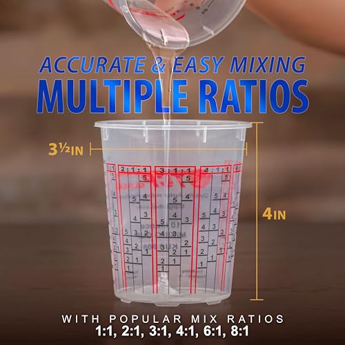 Custom Shop Paint Mixing Cups, 10-Ounce, 12 Pack, Plastic Measuring Cups - color: Cups - Pack of 12