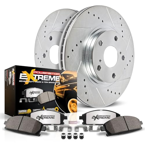 PowerStop Z36 Truck & Tow Brake Pad & Rotor Kit Front K2069-36 - style: Rotors + Pads