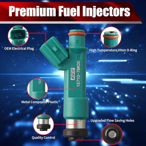 Set of 4 Fuel Injectors 15710-78K00 FJ1094 Replacement - size: FJ1094