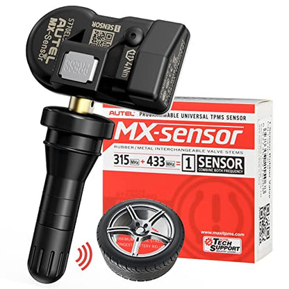 Autel TPMS Sensor 1-Sensor, MX-Sensor 315+433MHz Rubber Valve Programmable
