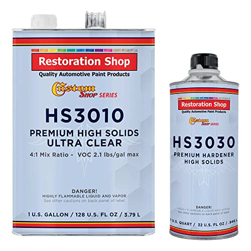 Restoration Shop Premium High Solids Ultra Clearcoat Auto Paint, Gallon Kit - size: 64 Fl Oz (Pack of 2)